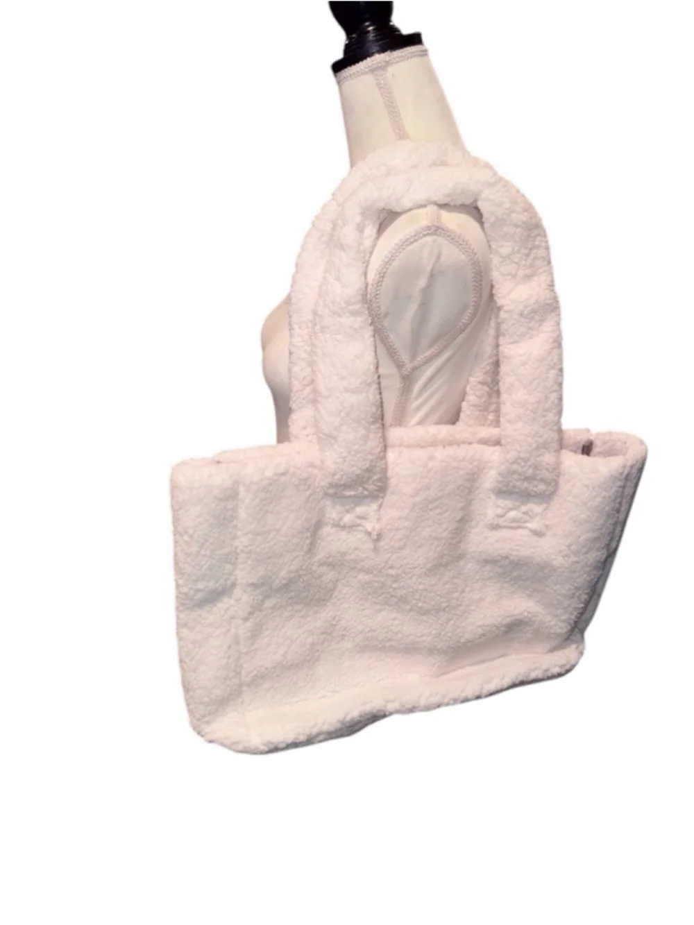 Women's Sherpa Tote Bag One Size cream